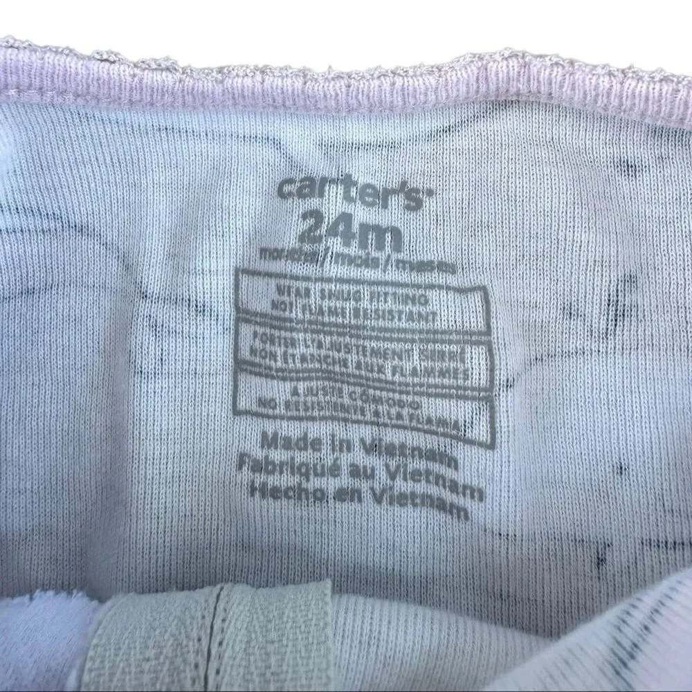 Carter's Baby Girls 1-Pc. Whale-Print Cotton Footed Pajamas Size 24M